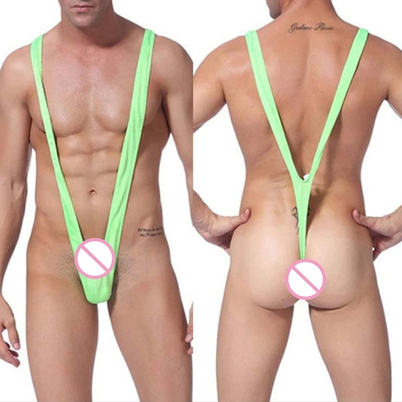 Men's Strap Underwear Sexy Leopard Print Panties Erotic Lingerie Stretchy Open Thong Body Costume Bodysuit Gay Borat Pajamas male underwear