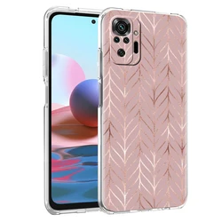 Gold Rose Love Heart Clear Phone Case Cover - Redmi Note 9T (B5)