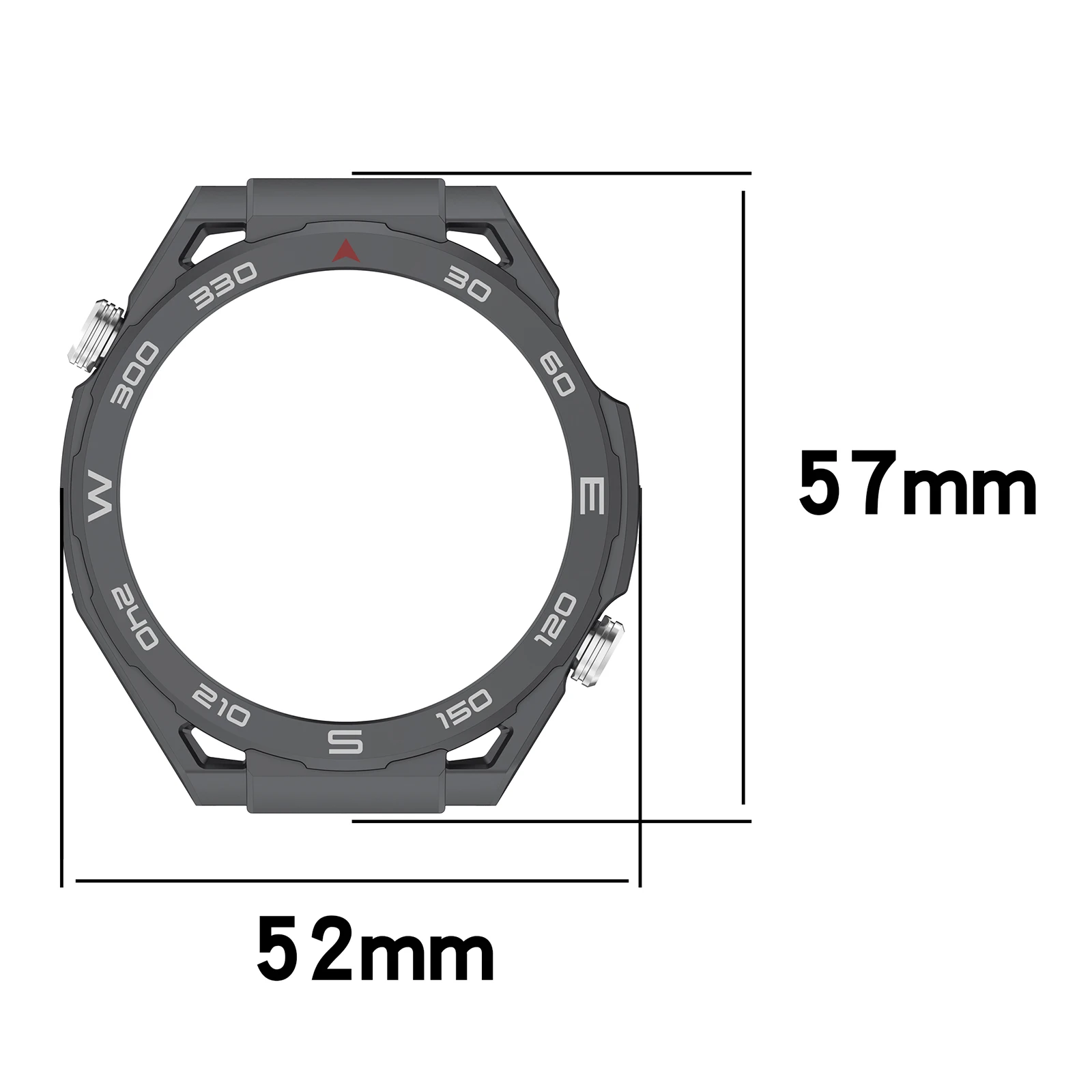 Premium Protective PC Case with Metal Buttons for Huawei Watch GT6pro 46mm - Durable Hard Shell Cover