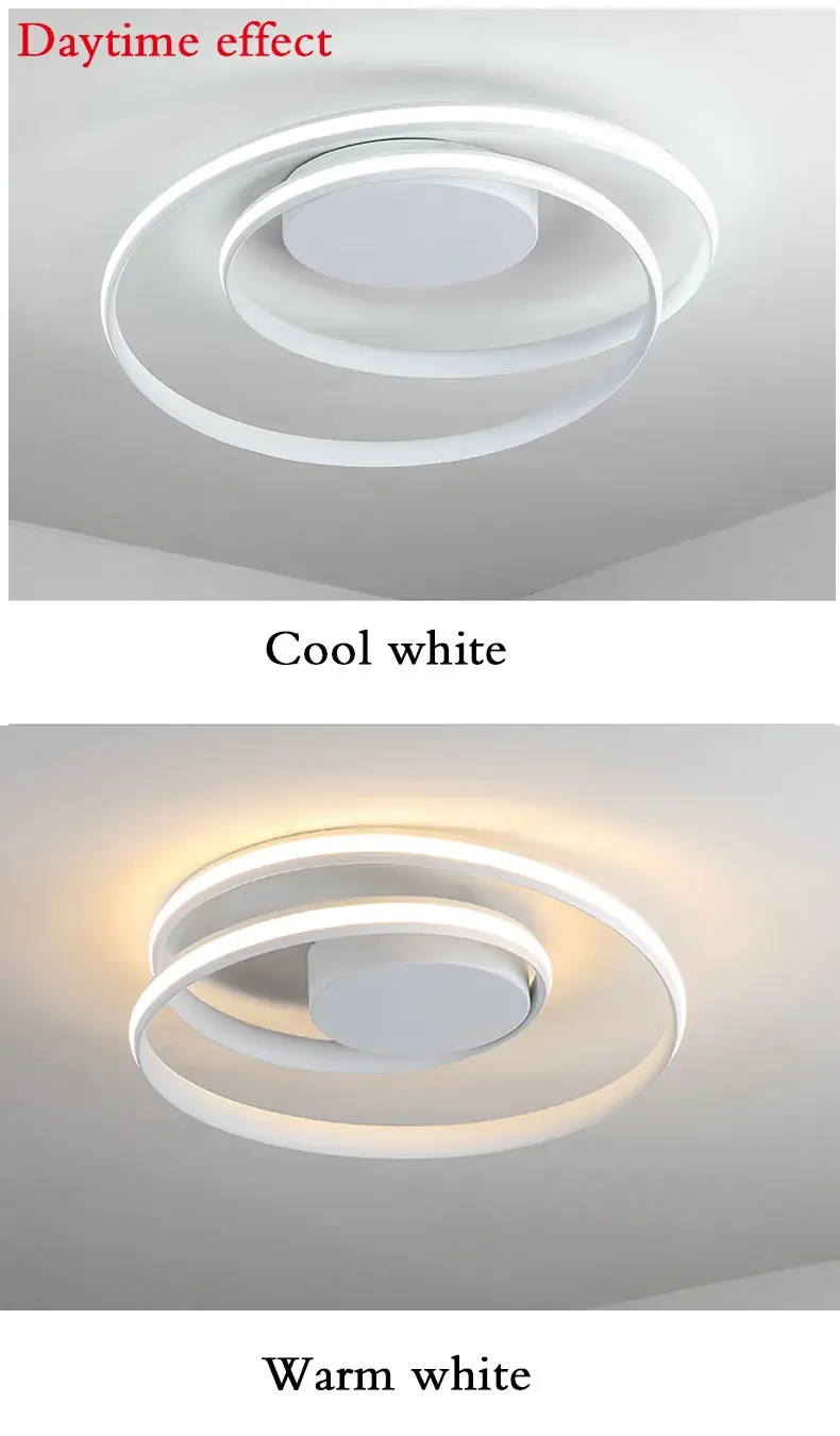 New Arrival Acrylic Ceiling Lights LED Lamp For Living Room Bedroom Study Room White black color surface mounted Ceiling Lamp Sb5fc12547f5b49ea99687077282f81e7A