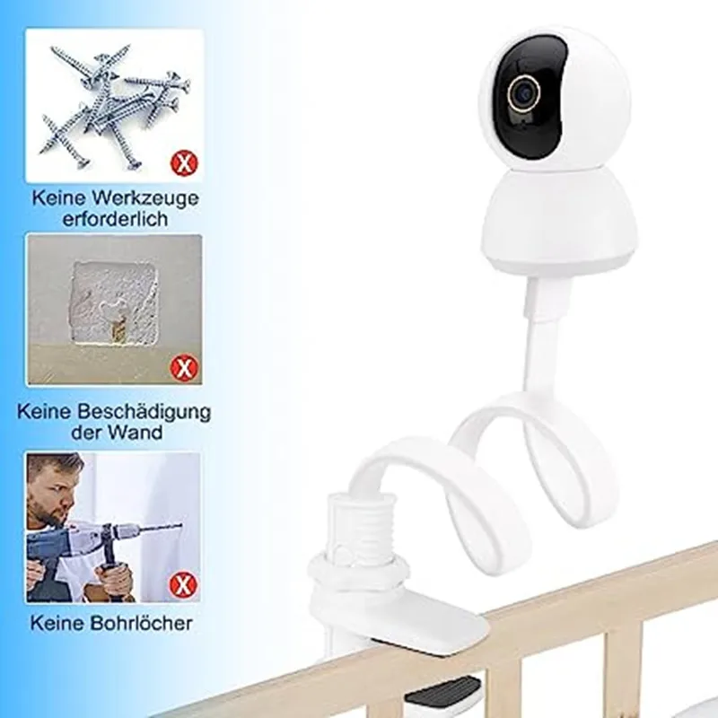 Security Camera Stand Camera Holder Stand Camera Holder Security Wall Mount Bracket Security Camera Bracket Camera Mount Panel Camera Mounting Base Security Camera Mount Camera Mount For Mi Camera Head Pro PTZ 2k Edition Book Desktop Clip Iron Bracket Adjustable Cradle Baby Punch-free