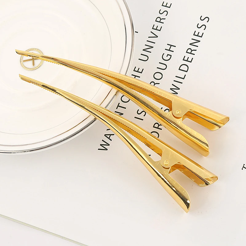 10 stücke 12,5 cm Lange Metall Haar Clips Hohle Blume Entenschnabel Haar Klemmen Haar Zubehör Friseur Salon Spitze Clip – Detail 6