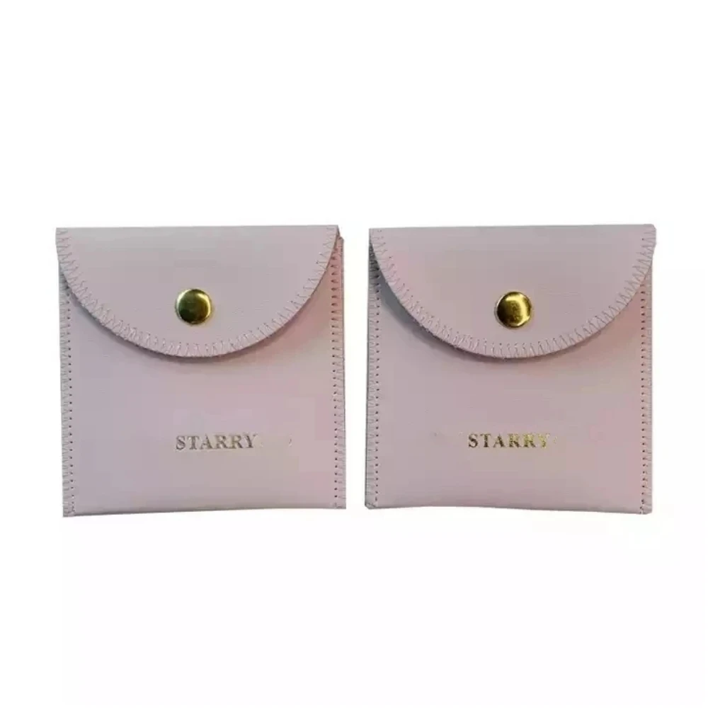 

100PCS Custom Suede Jewelry Makeup Envelope Pouch Velvet Jewelry Bag with Button，Wedding, Birthday, Party,Shower, Engagement Gif