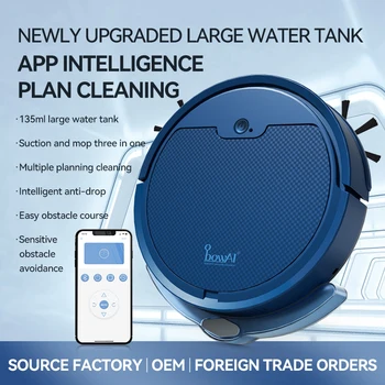 2025 New Upgrade 2000Pa Robotic Vacuum Cleaner Smart APP Home Sweeping Vacuum Cleaner Robot Dry Wet Anti-drop Vacuum Cleaner 1