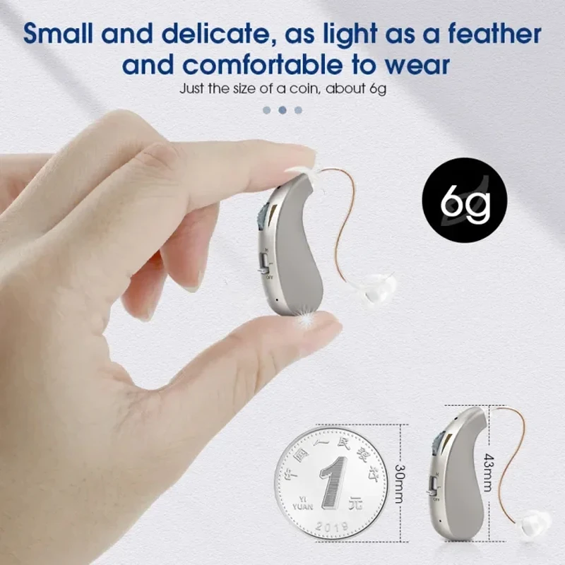 Hearing Aids For Deafness Elderly Rechargeable Digital Hearing Aids Sound Amplifier Headphones Deaf RIC audifonos