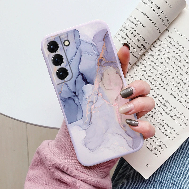 thumbnail image 1 of Case For Samsung Galaxy S22 Bags S 22 Plus Ultra Cover Protective Silicone Funda Marble Stone Texture Coque For Samsung S22 Capa, 1 of 5