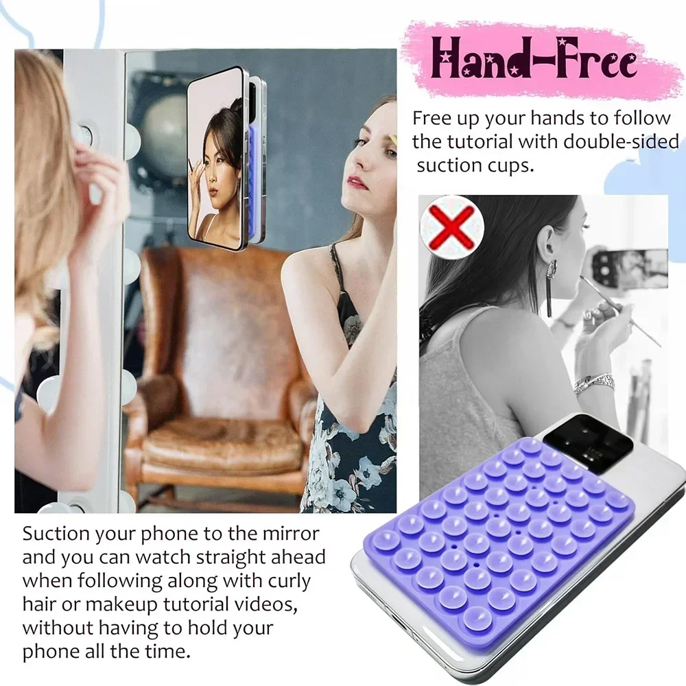 Multifunctional Double-sided Silicone Suction Phone Stand - Detachable & Hands-free