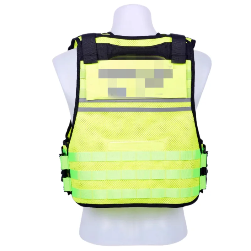 Outdoor Mesh Patrol Clothes Quick Break Tactical Vest Traffic Reflective Vest Fluorescent Yellow/Black