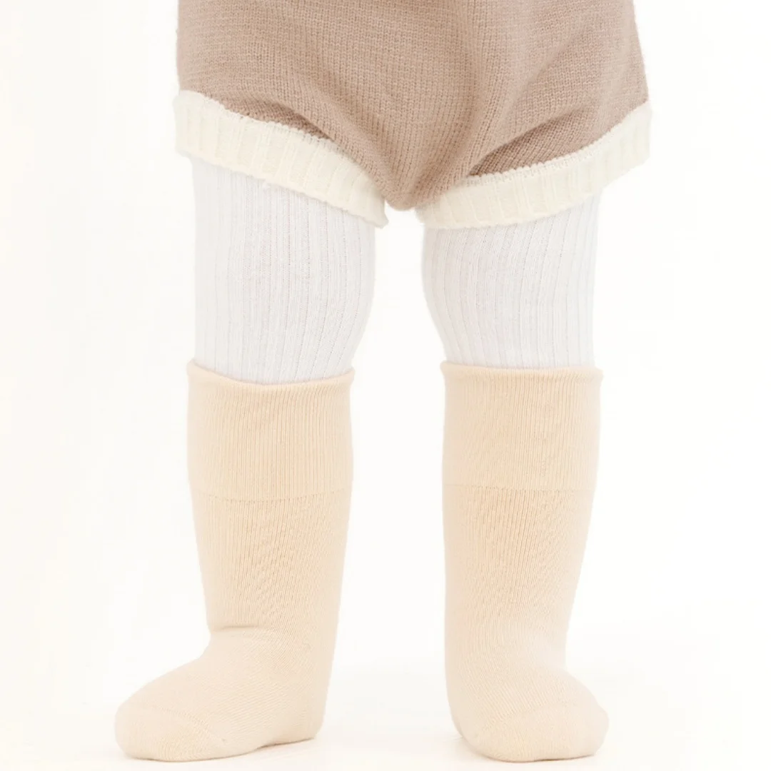 5 Pairs Autumn Baby Socks 0-5T Solid Color Kids Girls In Tube Socks Thin Breathable Toddler Floor Sock