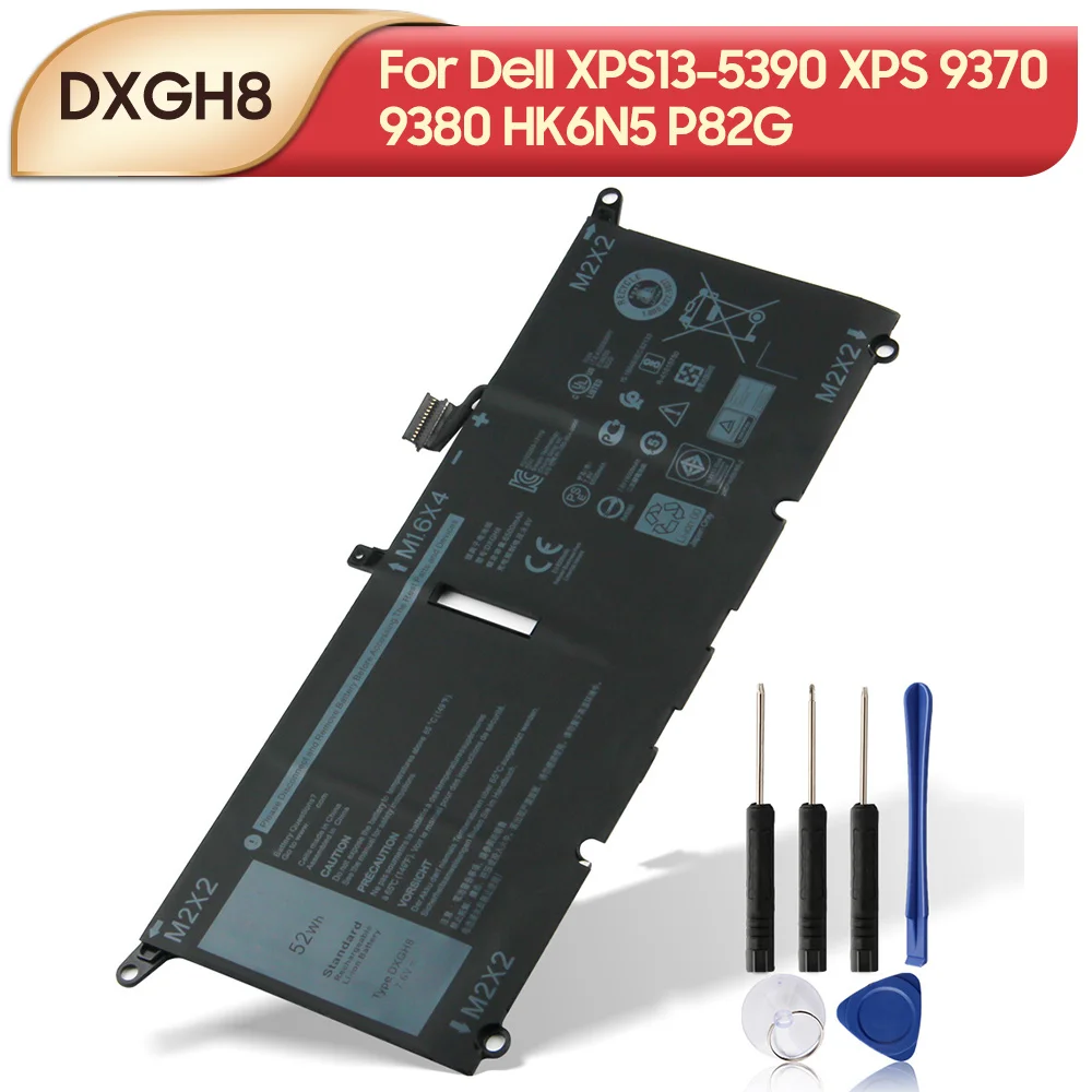 Batteria Per Laptop Dxgh8 52Wh 7.6V Per Dell Xps13-5390 Xps 9370 9380 Hk6N5 P82G Con Strumenti