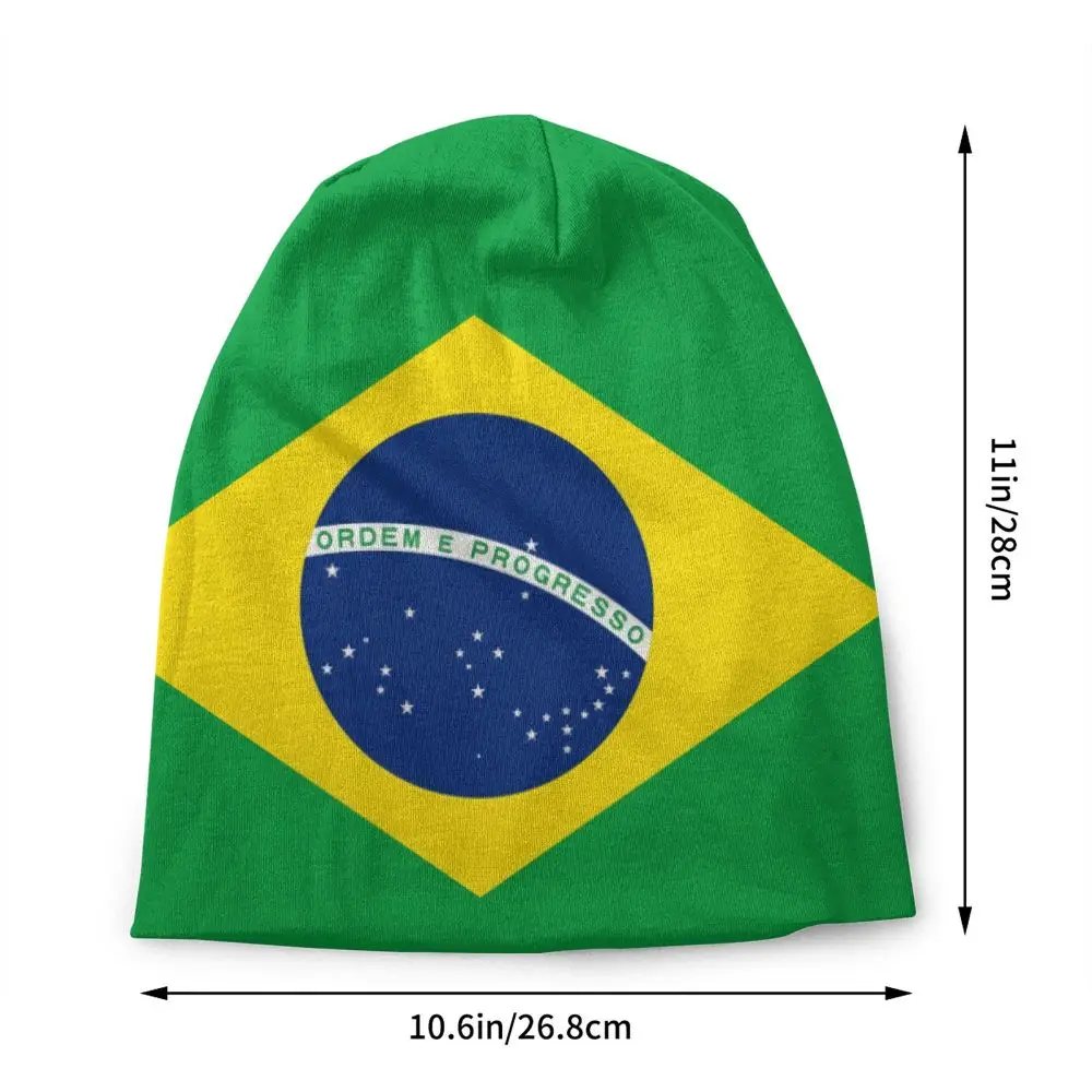 Benutzerdefinierte Brasilien Flagge Motorhaube Hut Stricken Hut Männer Frauen Coole Unisex Warme Winter Beanies Kappe – Detail 2