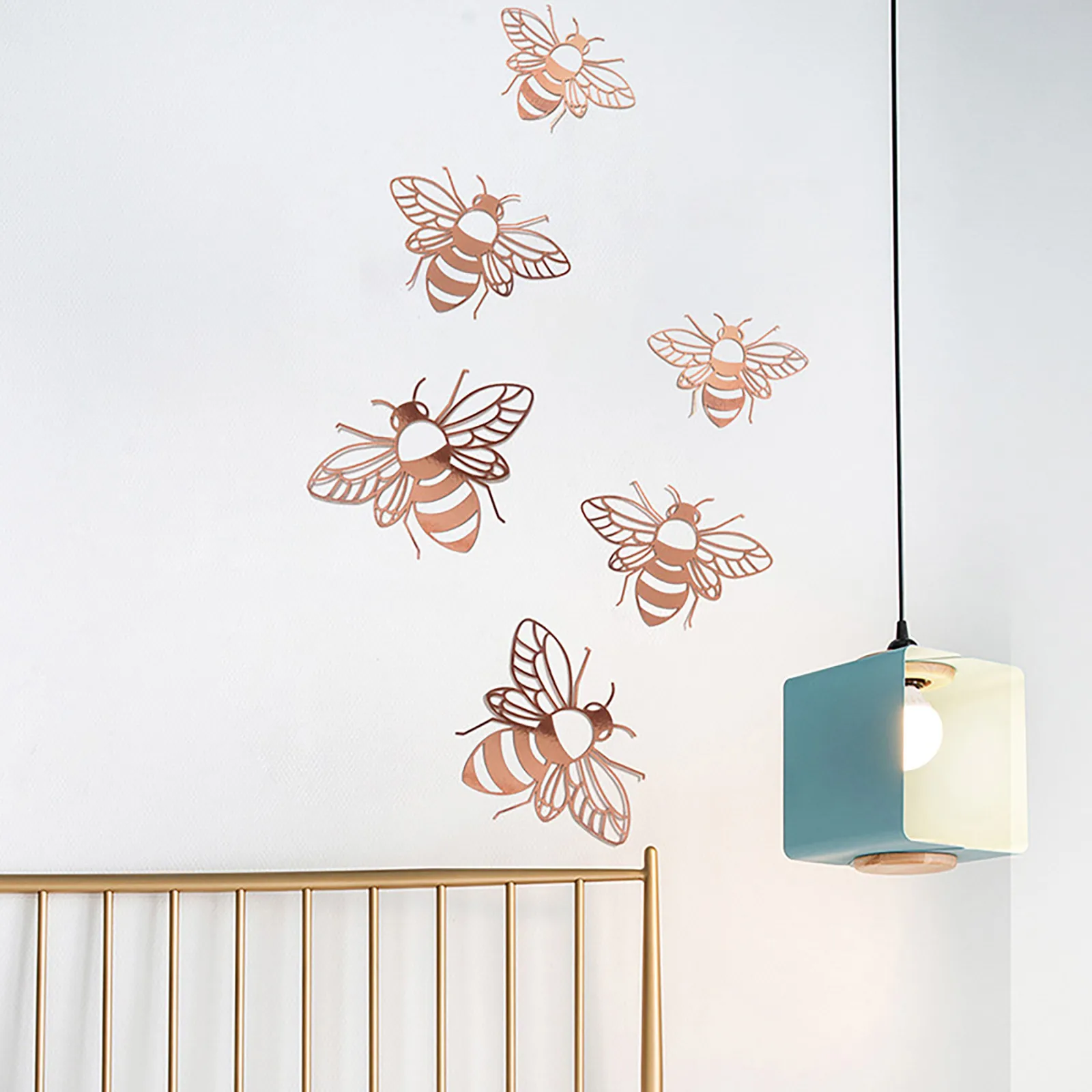 12PCS Hollow Bee Wall Stickers Home Decoration Festive Party Arrangement Window Decals