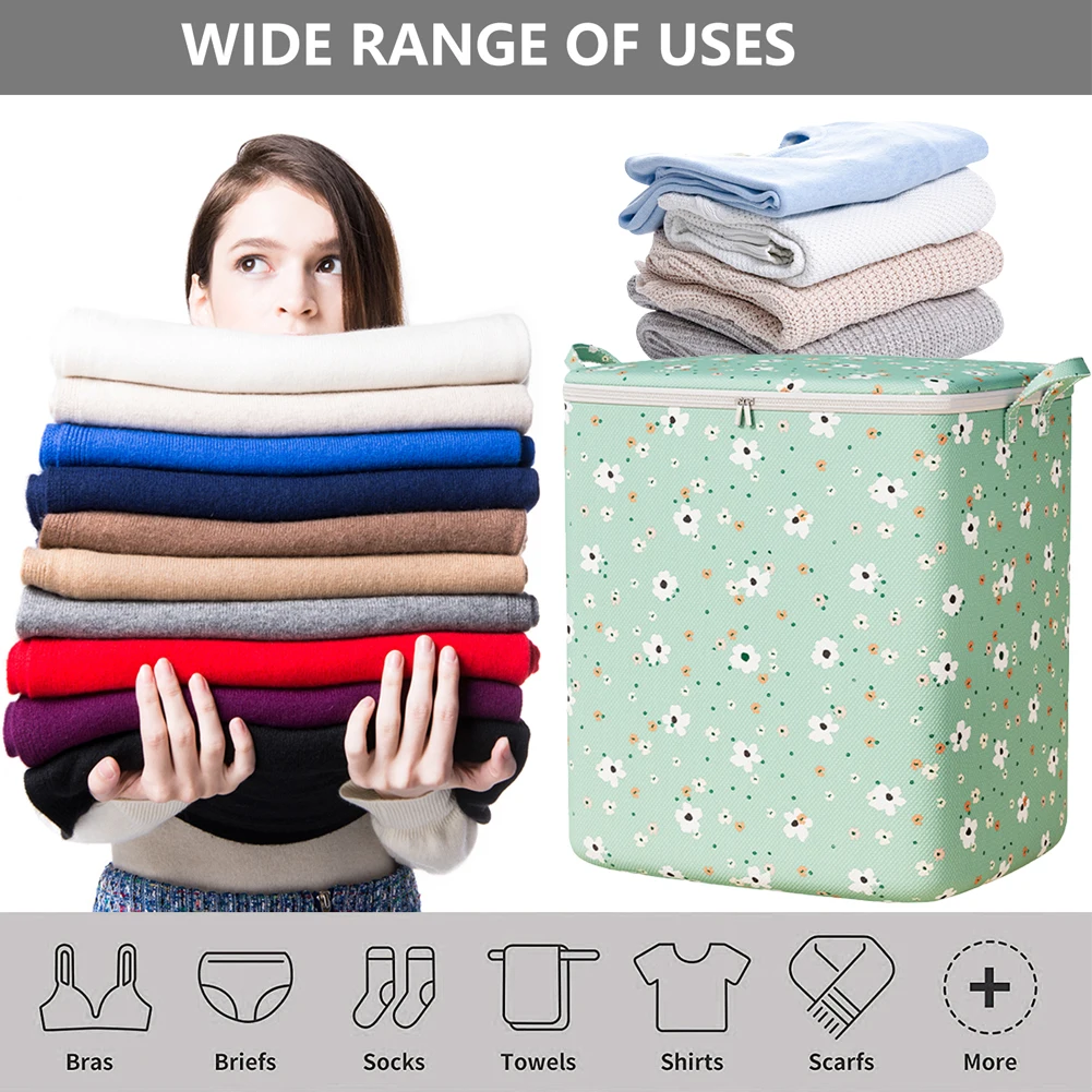 Pouch Storage Bag Organizer Foldable with Zipper Wardrobe Clothing Moving Luggage Bag Large Capacity Cabinet Wardrobe Organizer 3