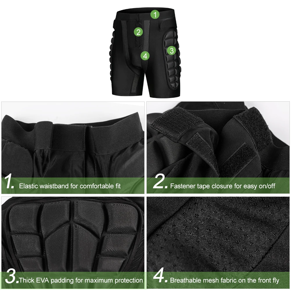 Hip Butt Protection Padded Shorts Armor Hip Protection Shorts Pad Snowboarding Skating Skiing Riding Gear