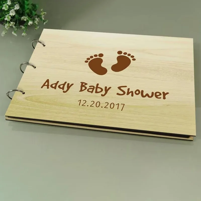 Baby Baptism Guestbook,Rustic Memory Baptism Guest Signature Guest Book,Personalized Baby Album Birthday Party Gift