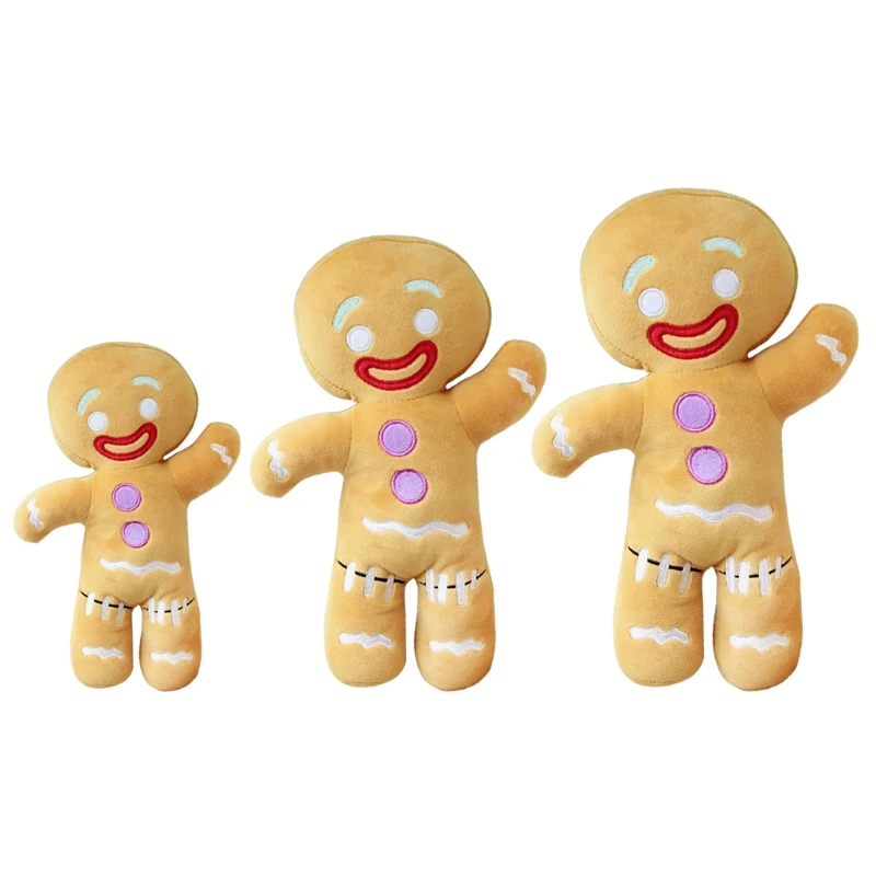 Multi-size Plush Cartoon Gingerbread Man Plush Pendant Stuffed Dolls Dropship small voice recorder for plush toy recordable sound modules dolls sound box dropship