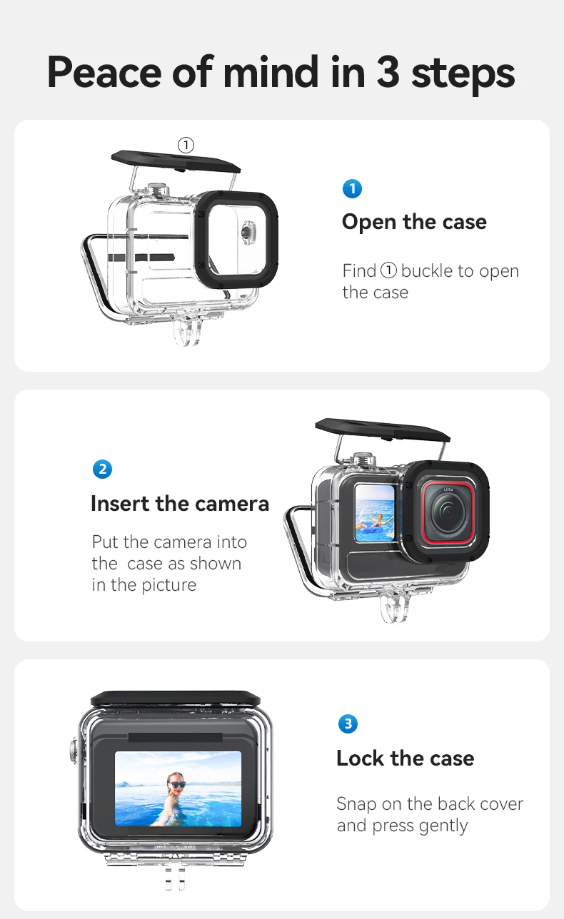 45M Waterproof Case For Insta 360 Ace pro Underwater Diving Housing Cover Protec