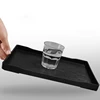 Black White Rectangular Hotel Melamine Tray Water Cup Tea Tray Creative Plastic Room Washing Storage Trays 3