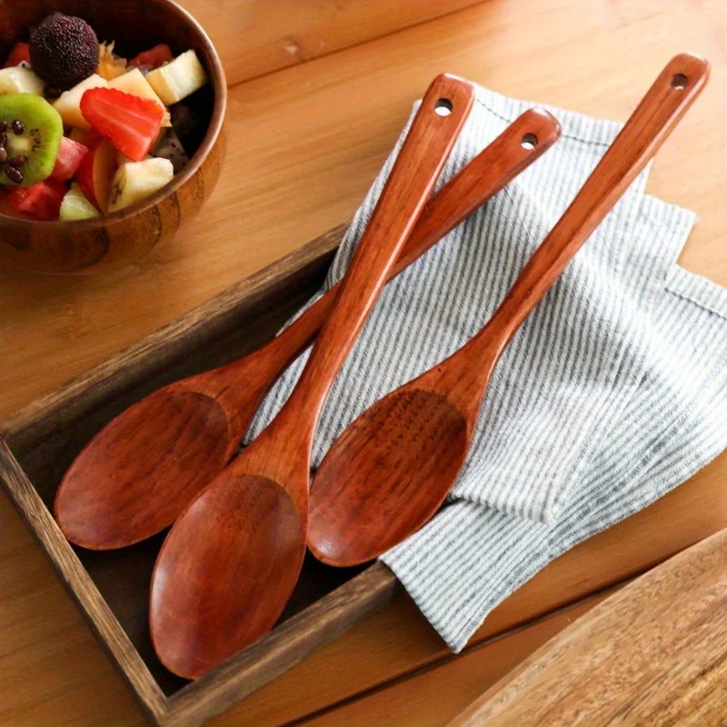 Durable Wooden Long Handle Cooking Spoon for Effortless Meal Preparation, Suitable for Restaurant Eid Al-Adha Mubarak