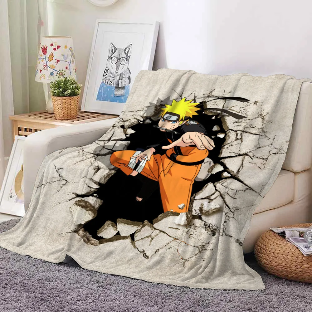 NARUTO Uzumaki Uchiha Sasuke Haruno Sakura Anime Cartoon Soft Flannel