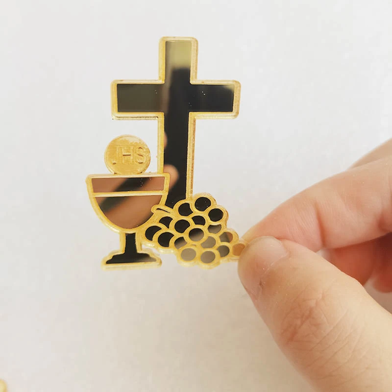 30pcs Mirror Crosses Party Favors Prayer Personalized Cross Acrylic