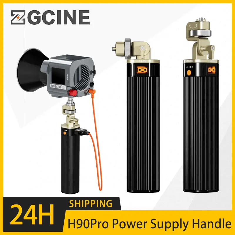 

ZGCINE H90Pro Power Supply Handle D-TAP/PD Input D-TAP/USB-C Output 14.8V 6000mAh 88.8Wh For Photography Light LED Video Lights