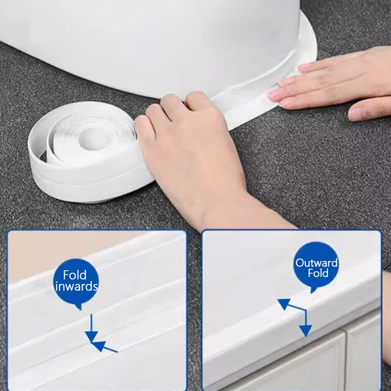 Nastro Sigillante Impermeabile PVC - 3.8cm X 3.2m, Per Cucina E Bagno, Antimuffa - Foto 12