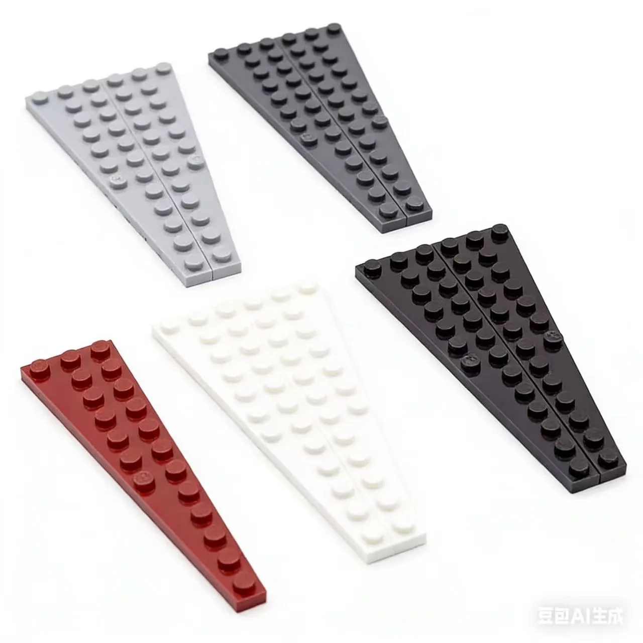 Set of 10 Creative Wedge Plates - DIY Building Blocks