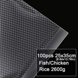 100-Pack BPA-Free Vacuum Sealer Bags for Food Storage and Sous Vide (100pcs 25x35cm)