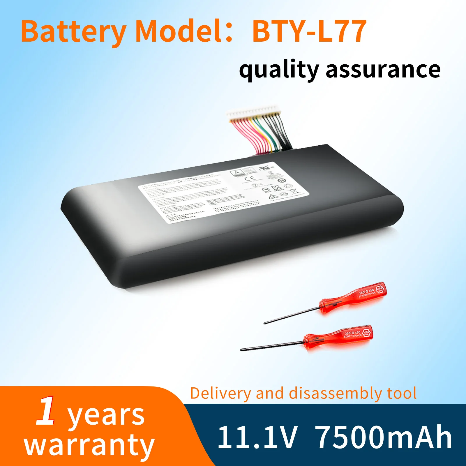 

Аккумулятор для ноутбука BVBH BTY-L77 для MSI GT72 2QD GT72S 6QF GT72VR WT72 MS-1781 MS-1782 2PE-022CN 2QD-1019XCN 2QD-292XCN