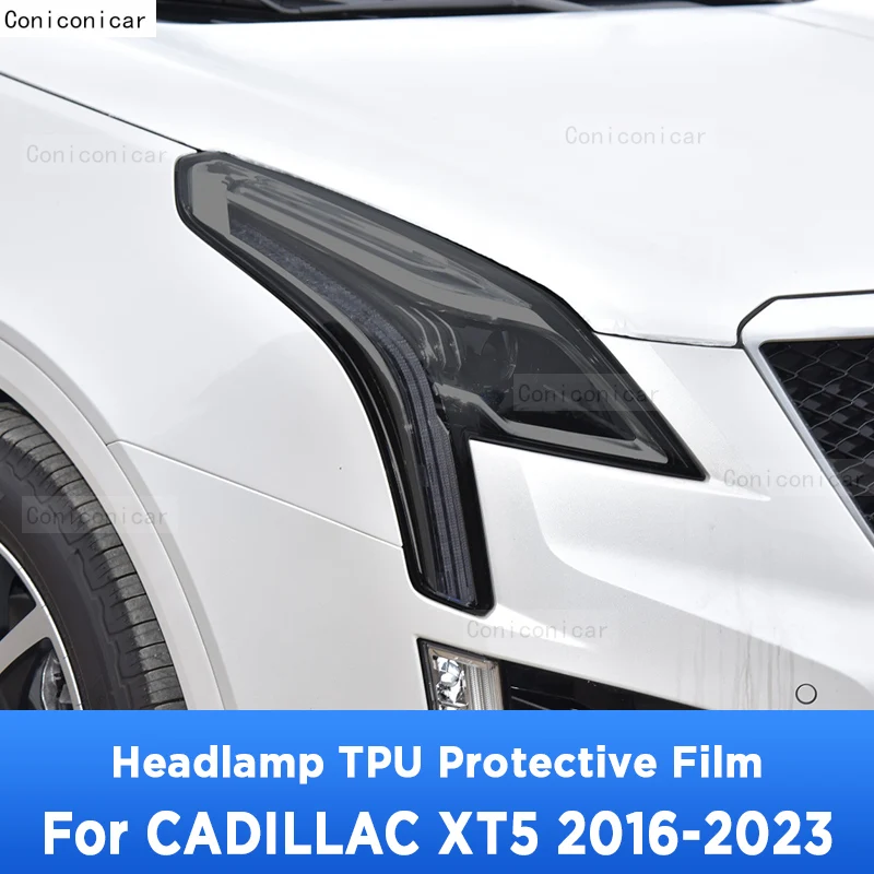 

Для CADILLAC XT5 2016-2023, внешняя фара автомобиля, защита от царапин, передняя лампа, ТИНТ детской лампы, аксессуары, наклейка