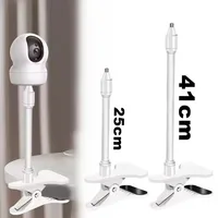 Support de caméra Flexible universel pour moniteur de bébé, pince à Clip, sans poinçonnage, Support de Webcam, Kit de montage torsadé, se fixe au berceau 2