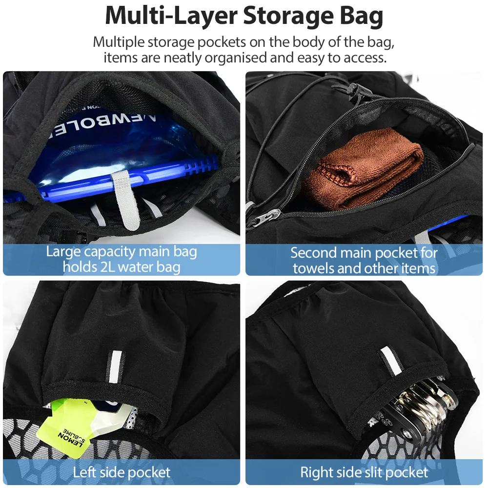 Outdoor Trail Running 5L Ultralight Backpack Hydration Jogging Vest Men Breathable Marathon Bicycle Bag Water Bottle 500ML/2L