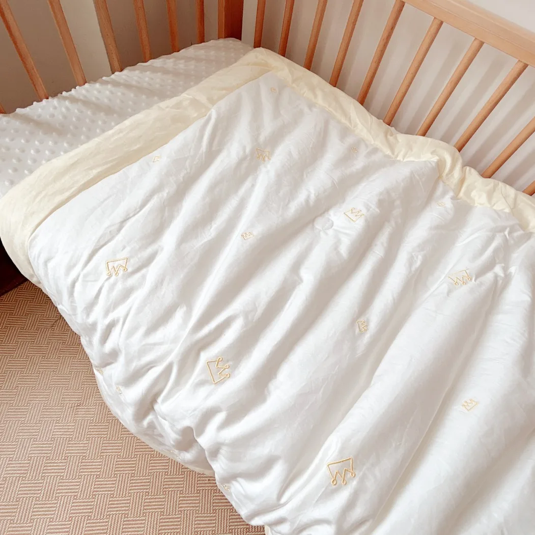 Class a Pure Cotton Embroidered Baby Quilt Newborn Baby Kindergarten Summer Cool Quilt All Year Round Breathable