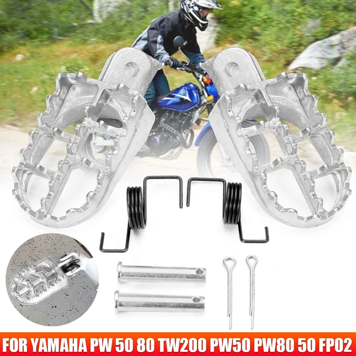 Pedane Universali In Alluminio Peg Pit Bike Klx Ttr Poggiapiedi Per Yamaha Motocross Pw50 Pw80 Ttr90 Tw200 Pit Dirt Bike