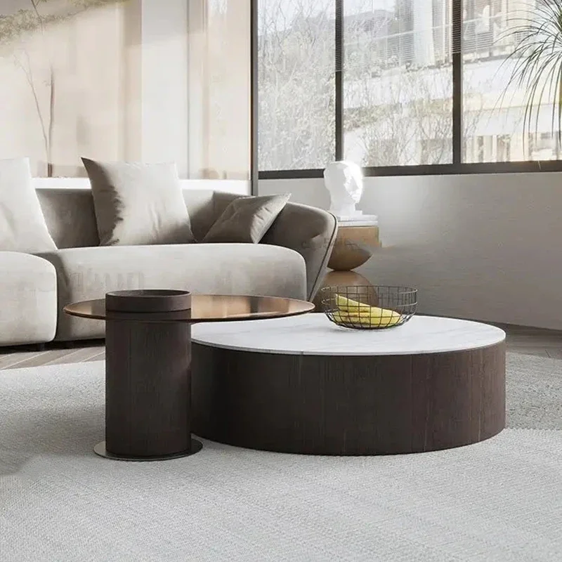 

Round Coffee Desk Table End Minimalist Designer Sofa Side Table Hallway Nesting Wall Silla De Escritorio Patio Furniture GM