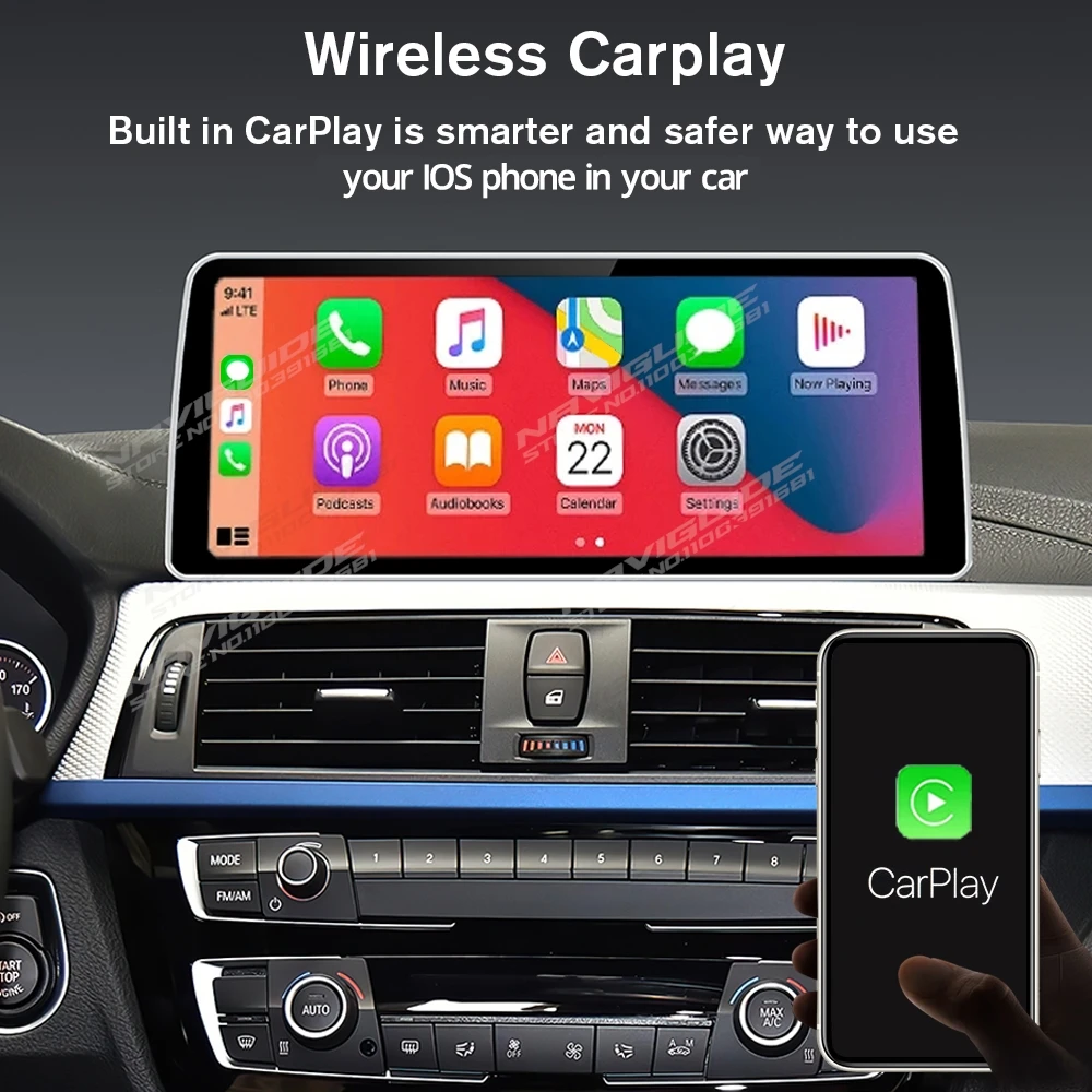 NAVIGUIDE 자동차 라디오, BMW 3 시리즈 E90 CCC CIC 시스템 카플레이, 자동 스테레오 멀티미디어 플레이어, 4G 와이파이 BT, 안드로이드 13, 8 + 128G, 8.8 인치