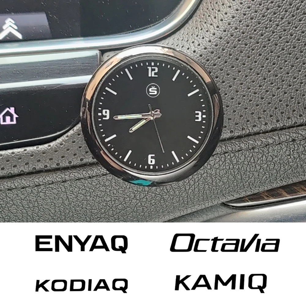 Car Quartz Clock Luminous Automobile Internal Stick On Digital For