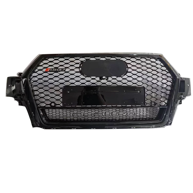 

New Style ABS Front Grille for Q7 Honeycomb Grills with Camera RSQ7 Frame Quattro Style 2016-2019