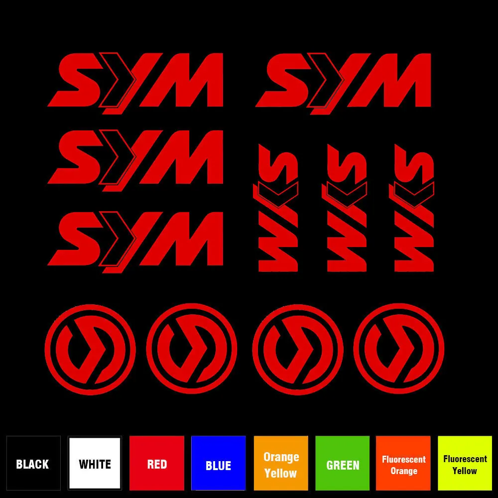 For Sym Vinyl Die Cut Graphic Decals Stickers Set / Available in all Colours