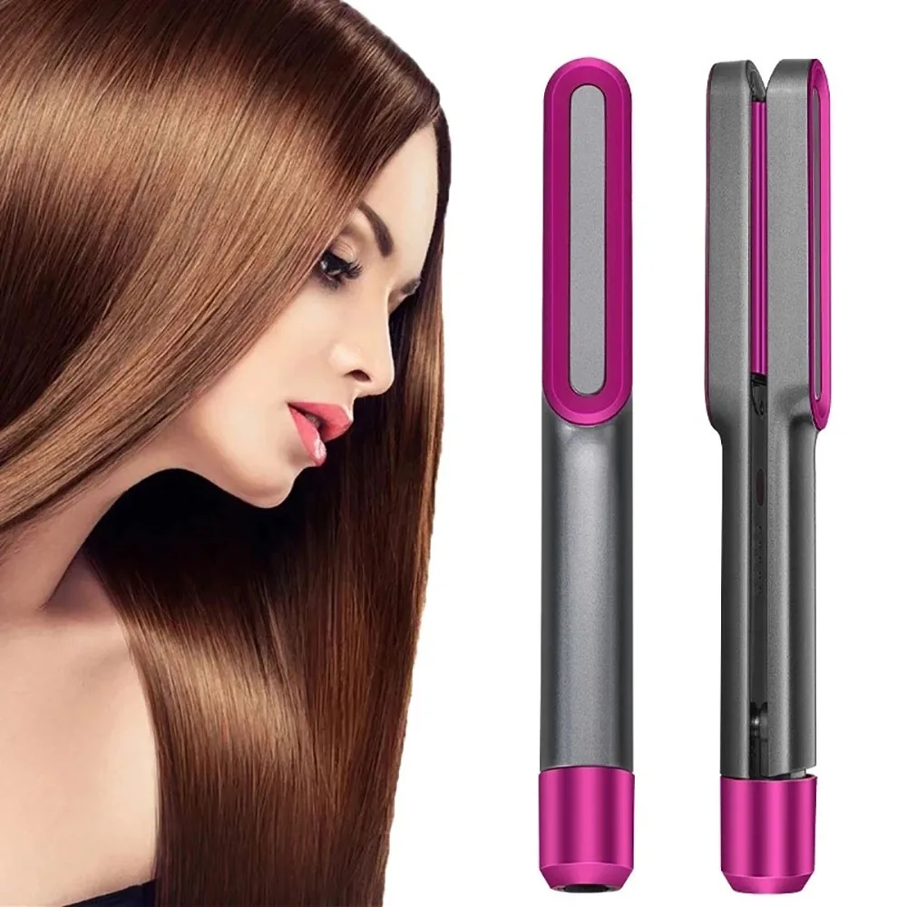 

Professional Hair Iron For Thick 2 In 1 Straightener Flat 3D Rotating Plate PTC Heating Curler Styling Tools