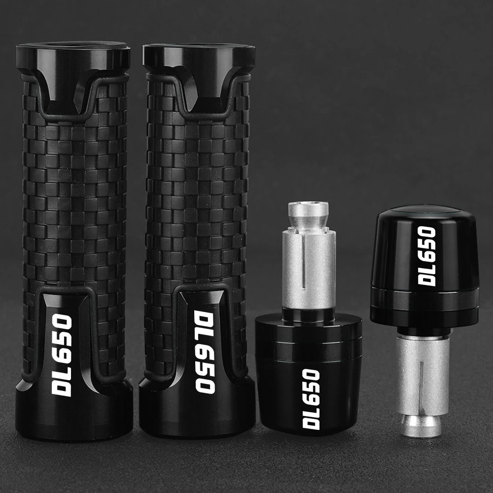 

For Suzuki DL650 2004-2010 2009 2008 2007 2006 2005 DL 650 Moto accessories 7/8" 22MM Handlebar Grips Handle Bar Cap End Plugs