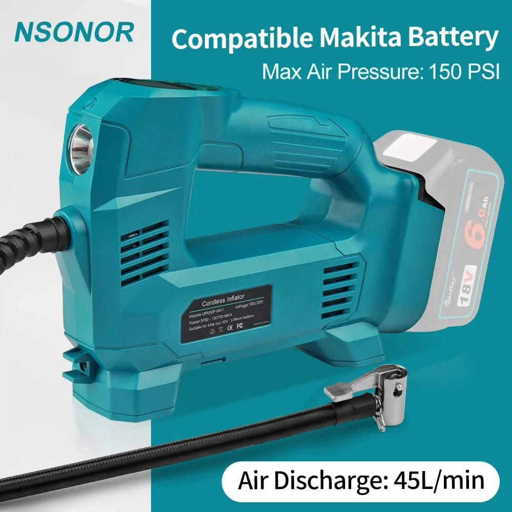 Air compressor portable air inflator for Car tyre/motorcycle/bicycle/Outdoor Cordless Electric Pump/for makita 18V battery air pump,electric tire inflator,air compressor pump,air compressor,tire inflator,inflatable pump,tire inflator gun