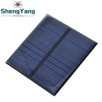 TZT 1/2/5 pièces 5.5V 110mA panneau solaire polycristallin 70*70MM 0.55W Mini système solaire Sunpower bricolage pour batterie chargeur de téléphone portable 5