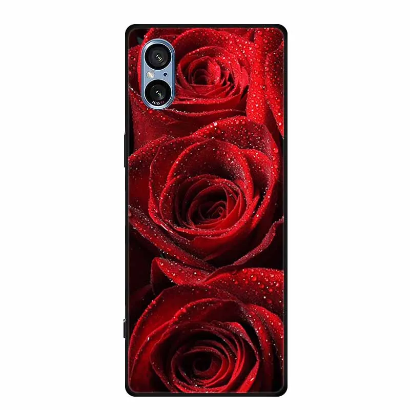 Stylish Black Silicone Soft Phone Case with Fashion Pictures