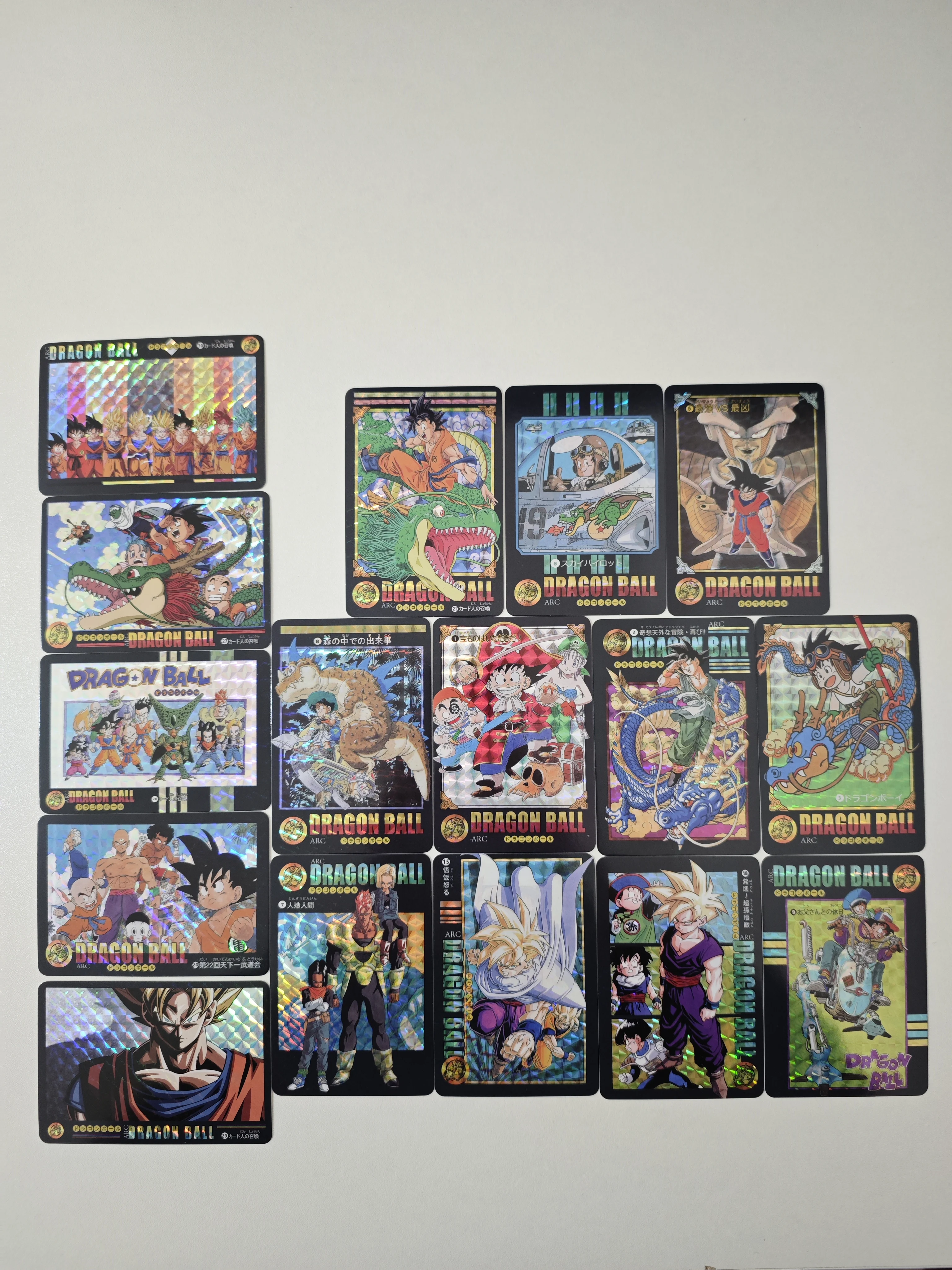 16Pcs/set Diy Dragon Ball Super Saiyan Collection Card Grid Flash