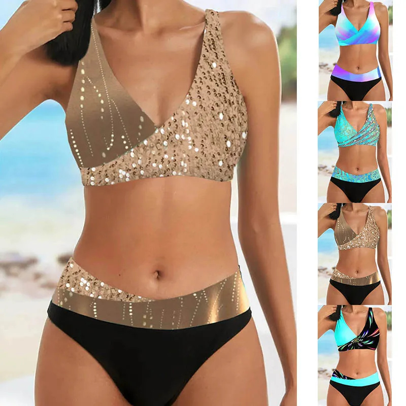 

2023 New Fashion Swimwear Two Piece Beach Swimwear Women's Summer Bikini Women's New Design Printed Bikini Sexy Swimwear