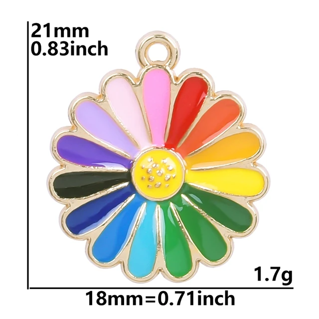 Sunflower Charms Jewelry Making  Enamel Flowers Jewelry Making - 10pcs/lot  Flower - Aliexpress