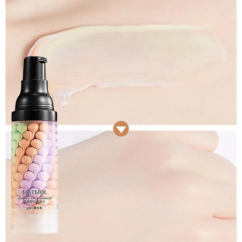 Liquid Foundation Makeup Cosmetics Makeup Cream Three Colors Liquid Concealer Mixed Isolation Lotion Pore Moisturizing Foundation Makeup Primer Face Invisible Base Skin Br L4J5