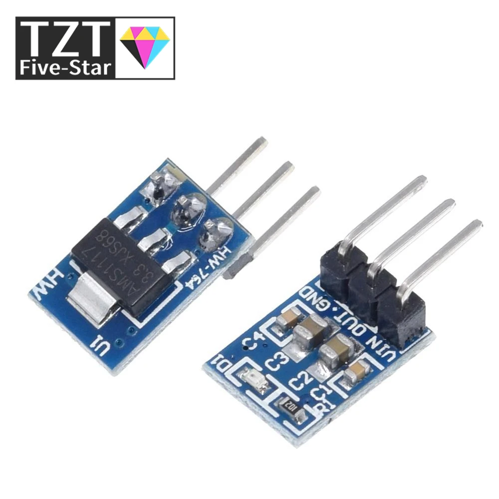 TZT 1/5PCS TENG 5V bis 3,3V Für DC-DC Step-Down Netzteil Buck Modul AMS1117 800MA FÜR ARDUINO